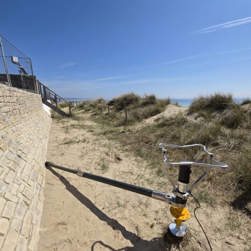 Hand held install beach